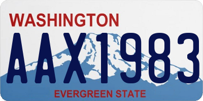 WA license plate AAX1983