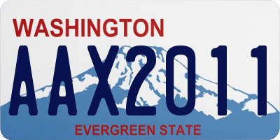 WA license plate AAX2011