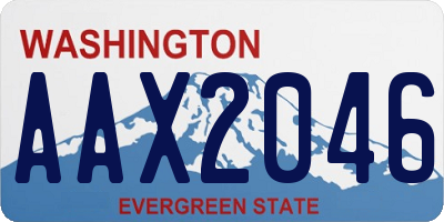 WA license plate AAX2046