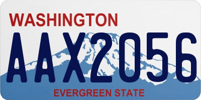 WA license plate AAX2056