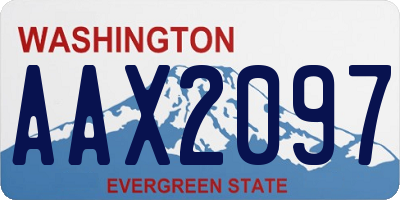 WA license plate AAX2097