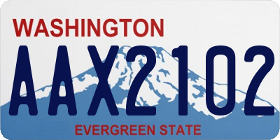 WA license plate AAX2102