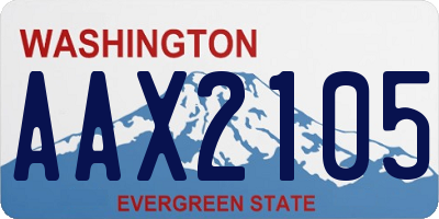 WA license plate AAX2105