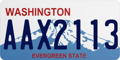 WA license plate AAX2113