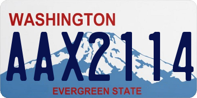 WA license plate AAX2114