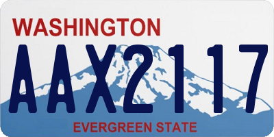 WA license plate AAX2117