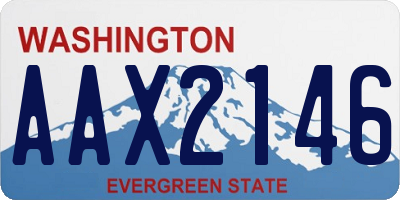 WA license plate AAX2146