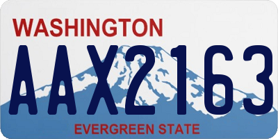 WA license plate AAX2163