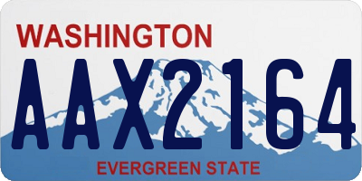 WA license plate AAX2164