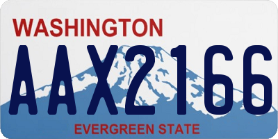 WA license plate AAX2166