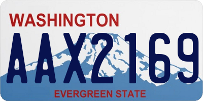 WA license plate AAX2169