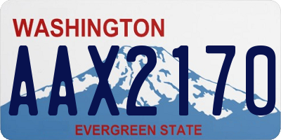 WA license plate AAX2170