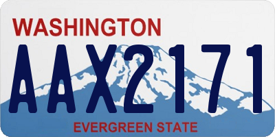 WA license plate AAX2171
