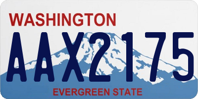 WA license plate AAX2175