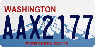 WA license plate AAX2177
