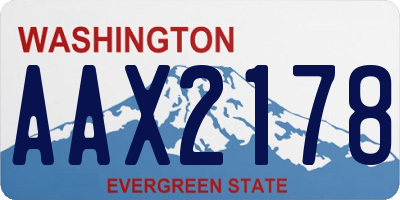 WA license plate AAX2178