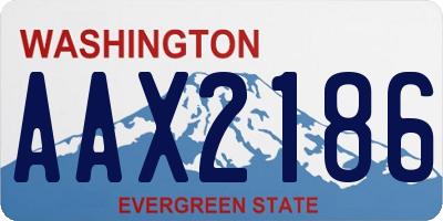 WA license plate AAX2186
