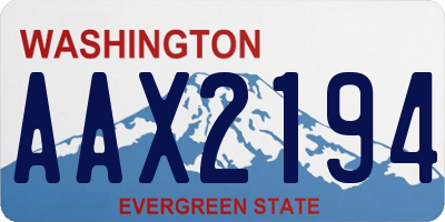 WA license plate AAX2194