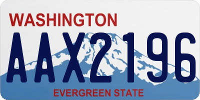 WA license plate AAX2196