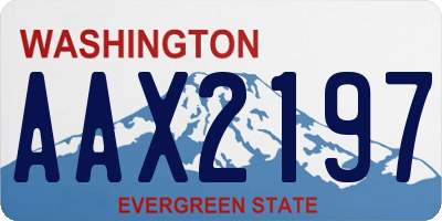 WA license plate AAX2197