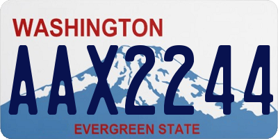 WA license plate AAX2244