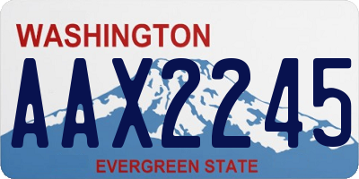 WA license plate AAX2245