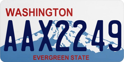 WA license plate AAX2249