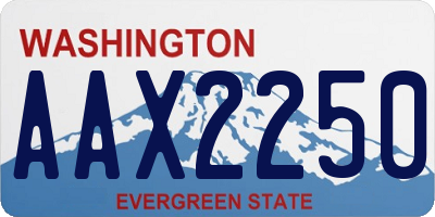 WA license plate AAX2250