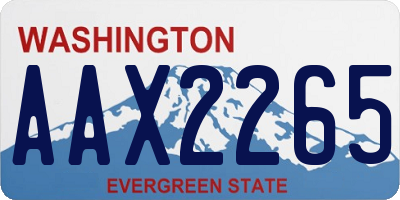 WA license plate AAX2265