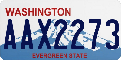 WA license plate AAX2273