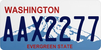 WA license plate AAX2277