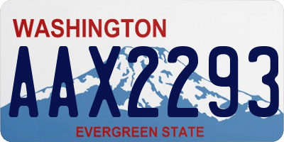 WA license plate AAX2293