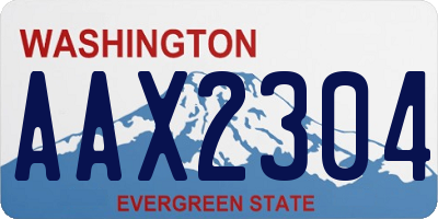 WA license plate AAX2304