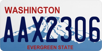WA license plate AAX2306