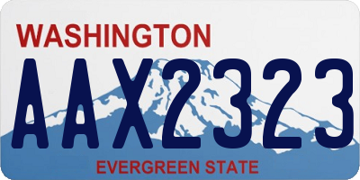 WA license plate AAX2323