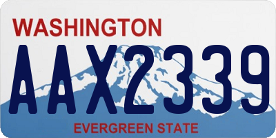 WA license plate AAX2339