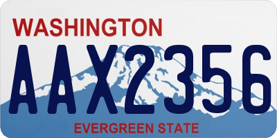 WA license plate AAX2356