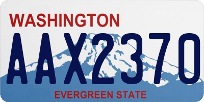 WA license plate AAX2370