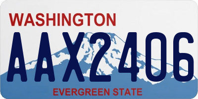 WA license plate AAX2406