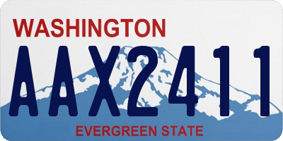 WA license plate AAX2411