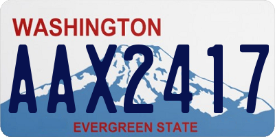 WA license plate AAX2417