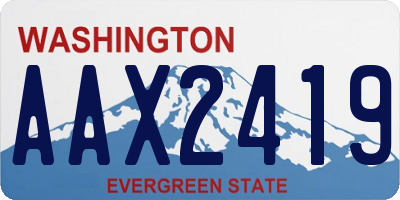 WA license plate AAX2419