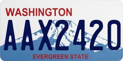 WA license plate AAX2420