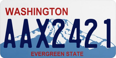 WA license plate AAX2421