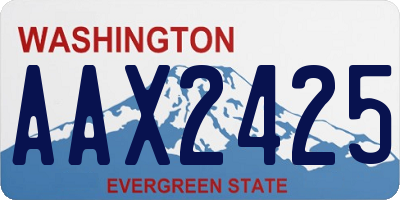 WA license plate AAX2425