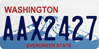 WA license plate AAX2427