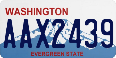 WA license plate AAX2439