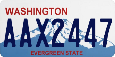 WA license plate AAX2447
