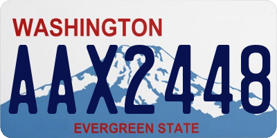 WA license plate AAX2448