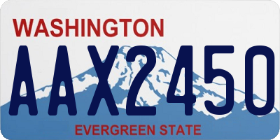 WA license plate AAX2450